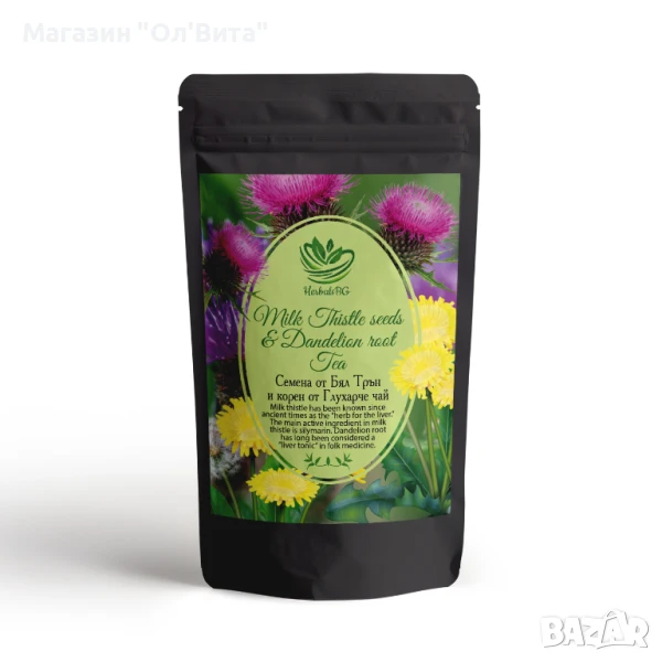 Чай Семена от Бял Трън и Корен от Глухарче за Черен Дроб и Детокс 30 филтърчета, снимка 1