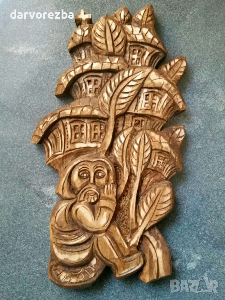 Дърворезба  Дядото, снимка 1