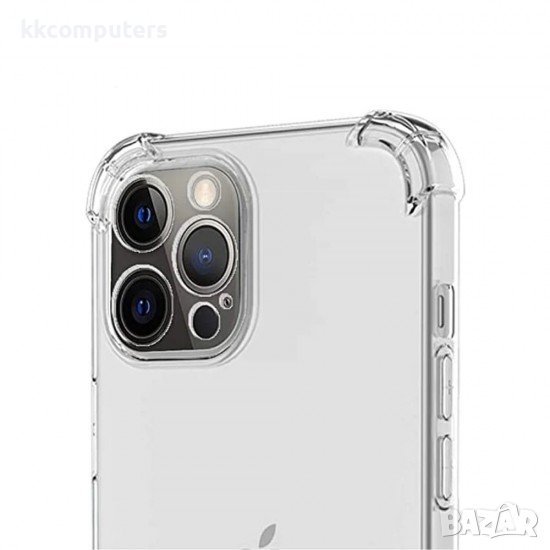 Силиконов кейс MBX Anti Shock 1.5mm, За iPhone 14 (6.1), Прозрачен, снимка 1