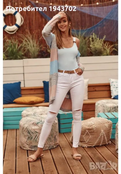 Дамско боди в син цвят FG600, снимка 1