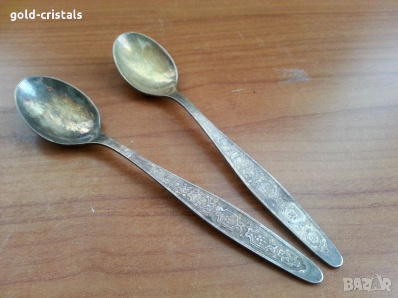 Посребрени и позлатени лъжички, снимка 1