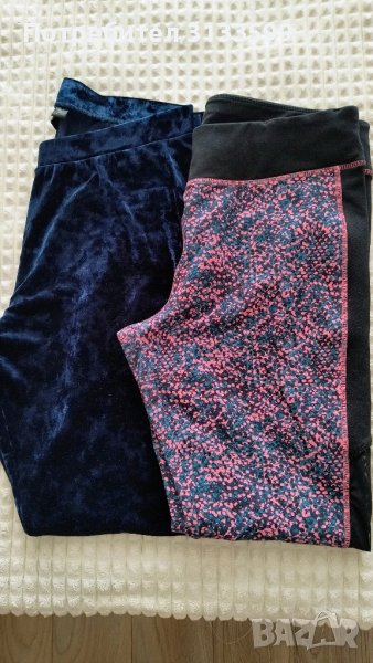 Два еластични клина: тъмносин плюшен - L; пъстър - М, снимка 1