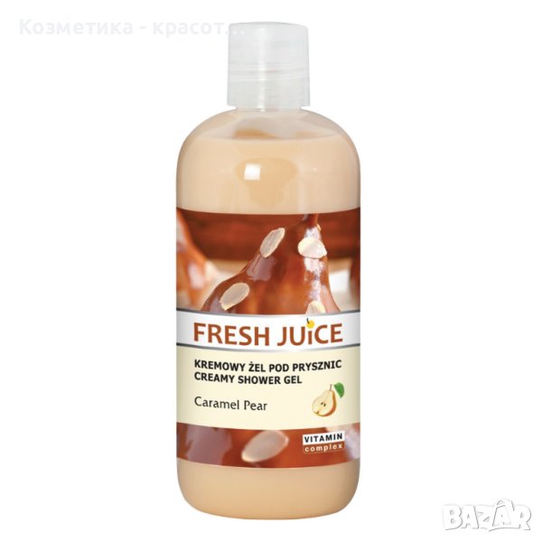 Fresh Juice Подхранващ душ гел с карамел и круша, 500 мл, снимка 1