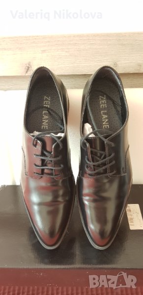 Дамски черни кожени обувки Oxford с връзки Zee Lane 40 номер, снимка 1