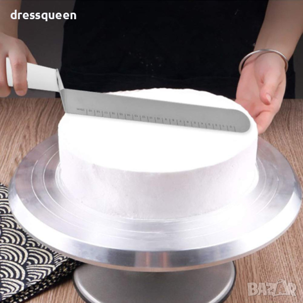 3354 Крива сладкарска шпатула с оразмерена повърхност, снимка 1