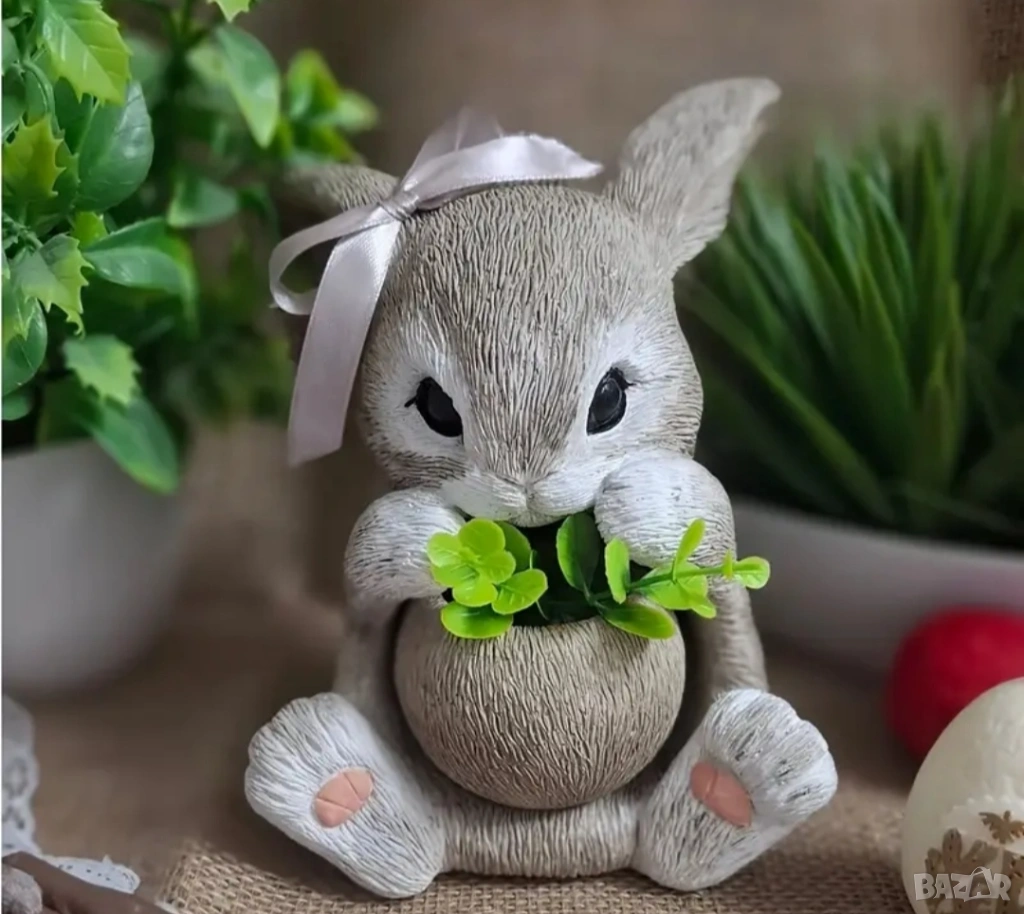 Молд кашпа свещник заек, две части , снимка 1