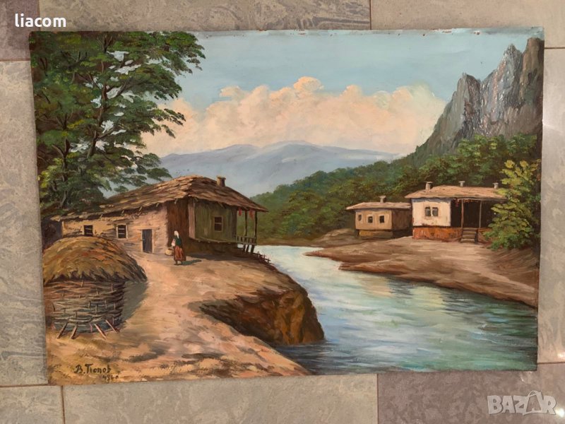 ВАСИЛ ПОПОВ масло пейзаж, снимка 1