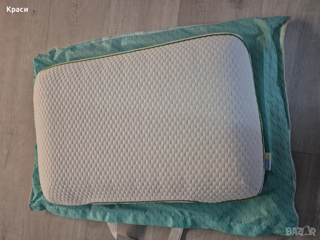 Възглавница с мемори пяна SleepMe Memory Green Tea 60×40×12 см, снимка 1