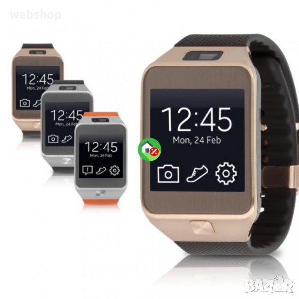 Водоустойчив Смарт часовник Sim карта, Bluetooth, Камера, microSD, снимка 1