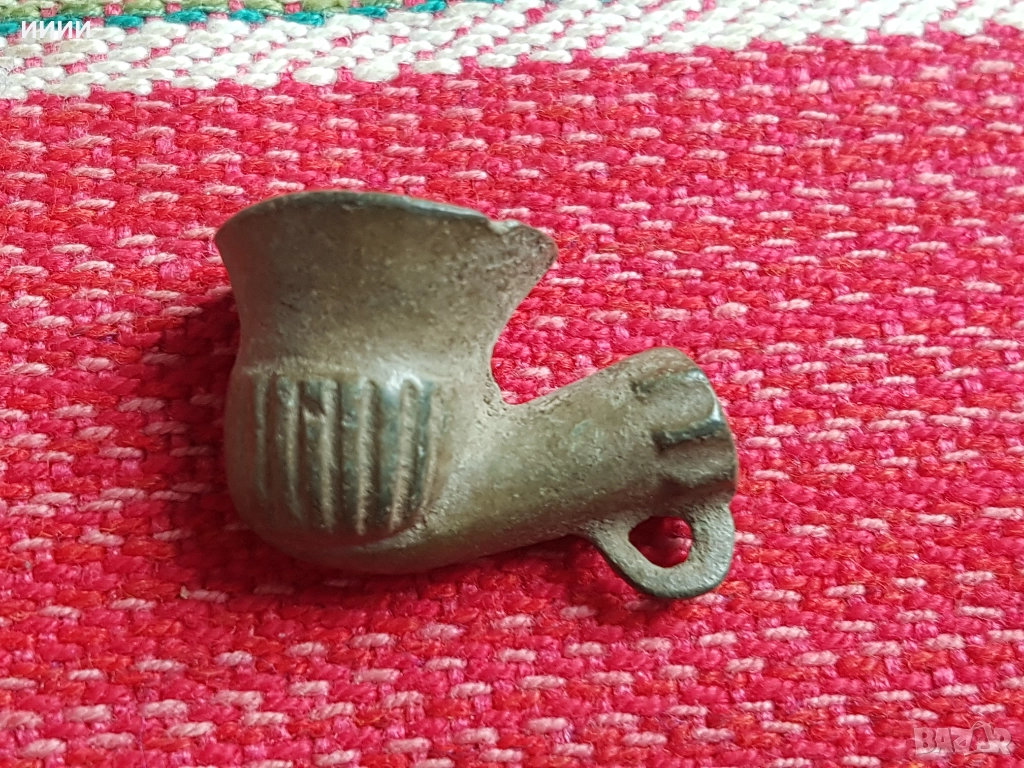 Османска бронзова лула 3, снимка 1