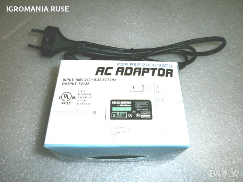 SONY PSP AC ADAPTOR MODEL 2000 3000 ПСП адаптер зарядно, снимка 1