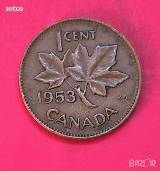 Канада 1 цент 1953 година д78, снимка 1