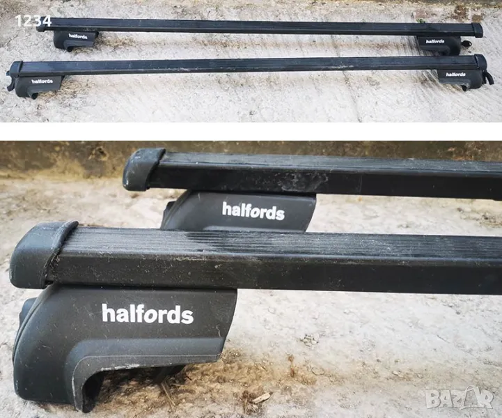 Багажник за кола Напречни греди HALFORDS за монтаж на надлъжни греди, снимка 1