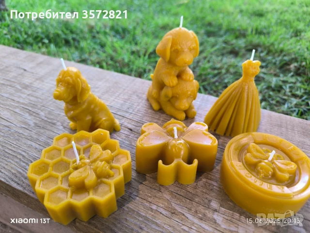 Ръчно изработени свещи от чист пчелен восък., снимка 2 - Декорация за дома - 50923127
