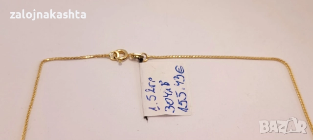 Нов-Златен синджир-1,52гр/14кр, снимка 4 - Колиета, медальони, синджири - 52799559