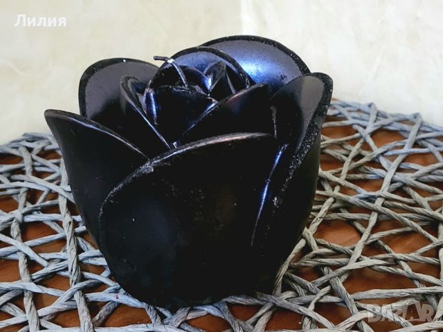 3D свещи - Черна роза, снимка 2 - Други - 39620165