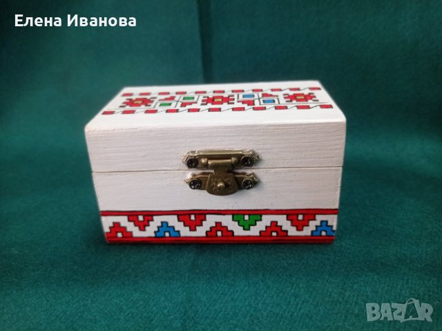 Дървена кутийка с шевица, снимка 2 - Декорация за дома - 41349784
