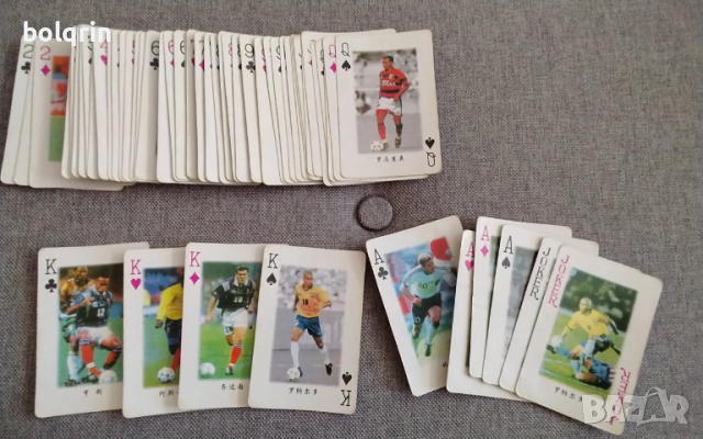 Стари азиатски карти за игра с футболисти UEFA FIFA футбол шампионска лига