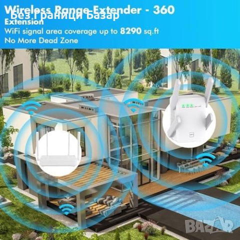 Нов 300Mbps Wi-Fi Booster - Стабилен Сигнал, Широк Обхват, снимка 3 - Друга електроника - 44179679