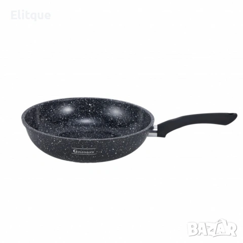 Уок тиган Goldmann GM 1302-26, 26x7см., Алуминий, Мраморно покритие, снимка 4 - Съдове за готвене - 53535727