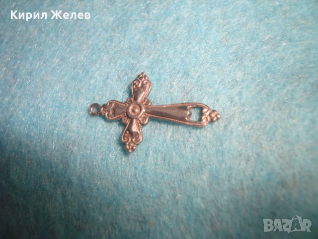 СТАРО СРЕБЪРНО КРЪСТЧЕ КРАСИВО ОРНАМЕНТИРАНО СРЕБРО 900 КРЪСТ 25208, снимка 4 - Колиета, медальони, синджири - 34635391