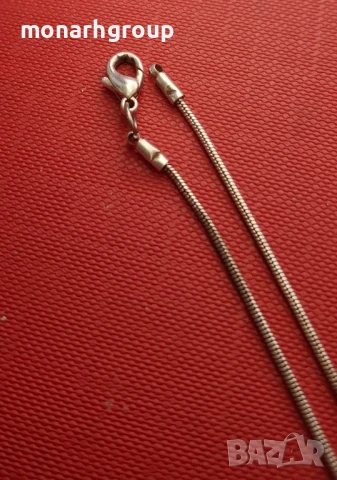 Сребърен ланец / скъсана закопчалка, снимка 8 - Колиета, медальони, синджири - 51043585