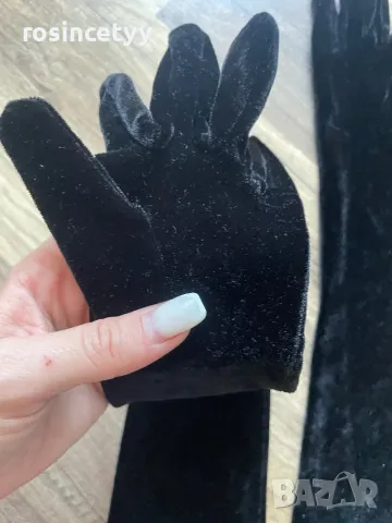 Дълги кадифени ръкавици, снимка 2 - Ръкавици - 50435751