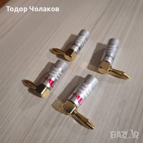 Nakamichi 4 броя конектори,тип banana позлатени 24к, снимка 11 - Други - 31182436