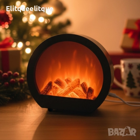 LED декоративна мини камина с имитация на пламък, снимка 2 - Декорация за дома - 52284089