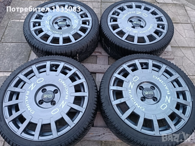 Лети джанти 17ки 4х100 O.Z. Racing + зимни гуми 205/40/17 Kleber, снимка 3 - Гуми и джанти - 52822240