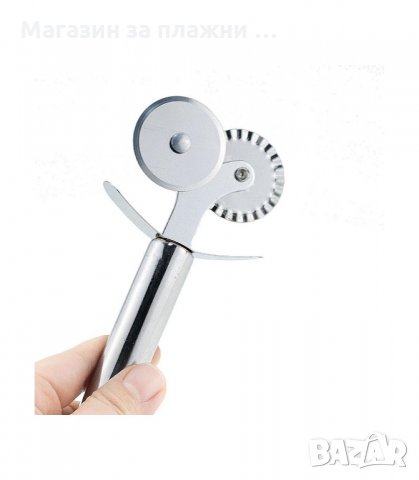 НОЖ ЗА ПИЦА С ДВЕ РОЛКИ, ПРОФЕСИОНАЛЕН - код  2997, снимка 6 - Прибори за хранене, готвене и сервиране - 34140440