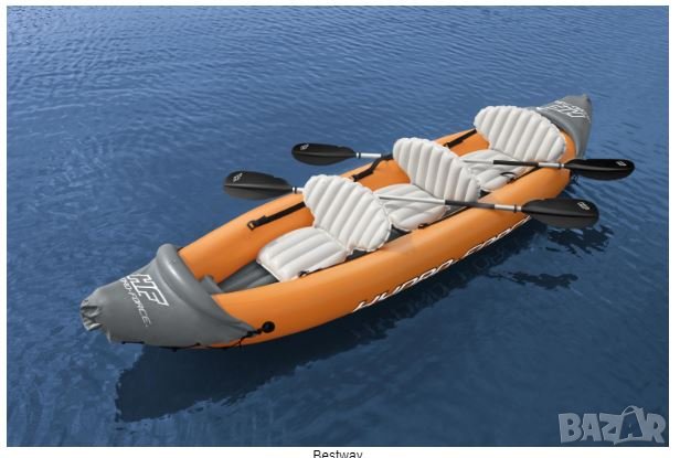  спортен каяк  185х100 см.Bestway75132 до 250 кг  Оранжев Надуваем каяк  65132, снимка 4 - Водни спортове - 35994181