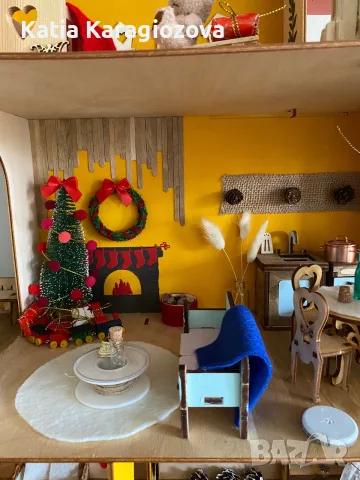 Дървена къща за кукли, снимка 5 - Кукли - 56294126