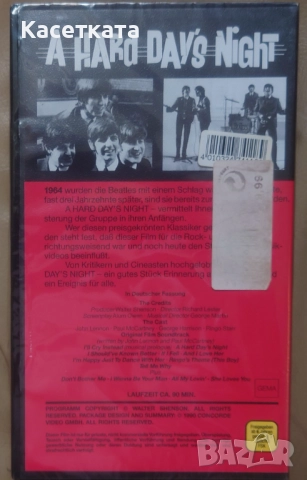 Видеокасета VHS The Beatles A Hard Day's Night, снимка 2 - Други музикални жанрове - 52585992