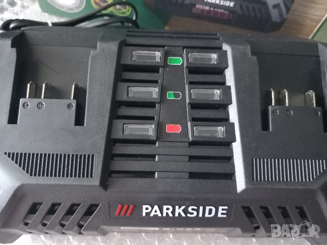 Двойно зарядно PARKSIDE - 2X4.5Ah, снимка 5 - Винтоверти - 51065270