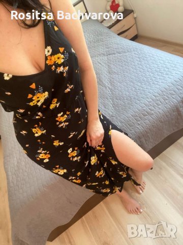 Дълга черна рокля H&M, S и М размер, снимка 9 - Рокли - 28823757