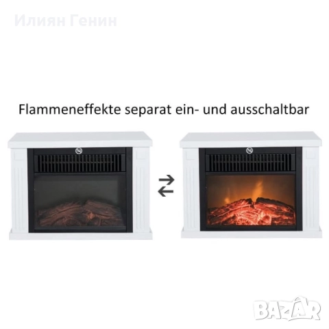 Електрическа камина с нагревател, снимка 3 - Камини - 52580653