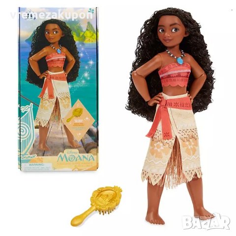 Оригинална Дисни кукла Смелата Ваяна /Moana/ с аксесоар четка за коса, снимка 1 - Кукли - 34741014