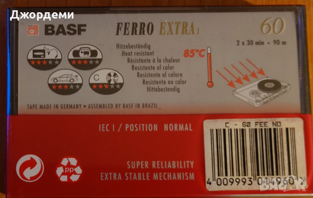 Аудио касети /аудио касета/ BASF FERRO EXTRA I 60, снимка 2 - Аудио касети - 36154732