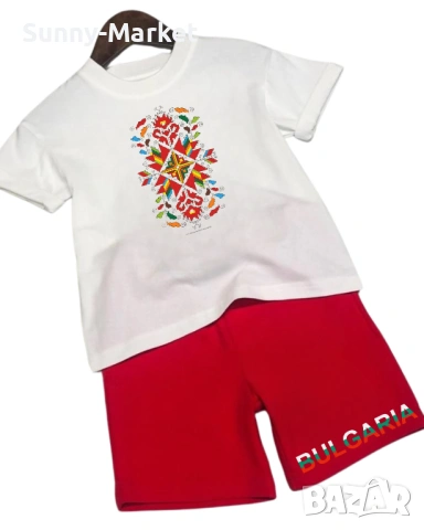 Шевица Детски екип комплект тениска + къси гащи + Буква или Цифра, снимка 7 - Детски комплекти - 53757504