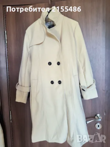 Ново дамско бежово палто, снимка 2 - Палта, манта - 48133647