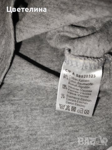 Сива тениска с къс ръкав за момичета на dressforless размер 156/158 см. , снимка 6 - Детски тениски и потници - 42654607