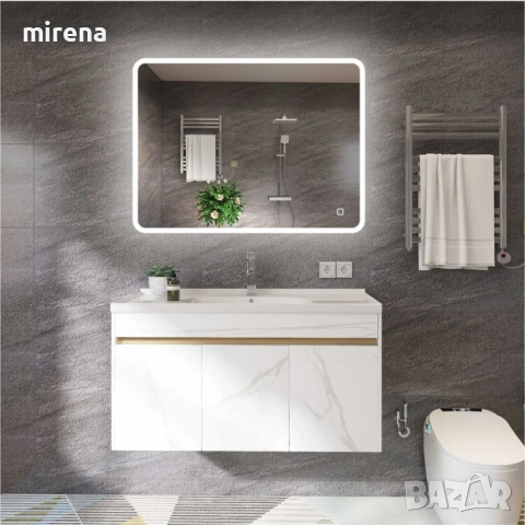 LED ЛЕД огледало Щутгарт 100×70 Музика Блутут, снимка 9 - Огледала - 53225056