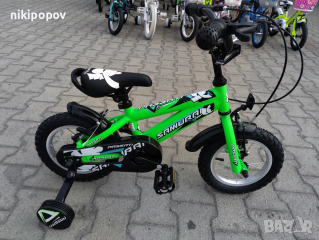 PASSATI Велосипед 12" SAMURAJ зелен, снимка 2 - Велосипеди - 53531815