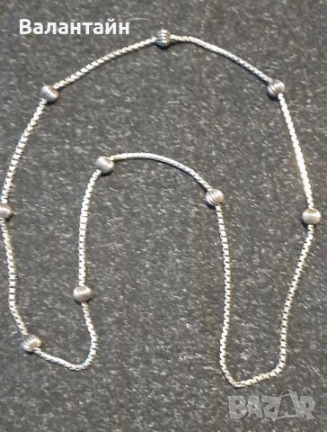  Сребърно колие старинно масивно, снимка 5 - Колиета, медальони, синджири - 39786220