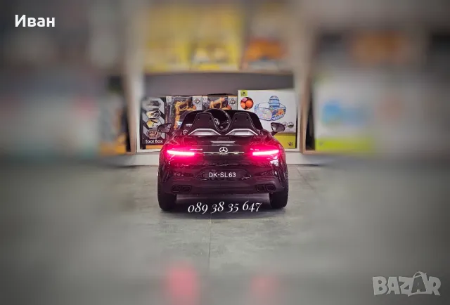 ТОП ЦЕНА!Акумулаторна кола Mercedes SL63 AMG с 12V батерия,EVA гуми,металик , снимка 7 - Коли, камиони, мотори, писти - 47023565