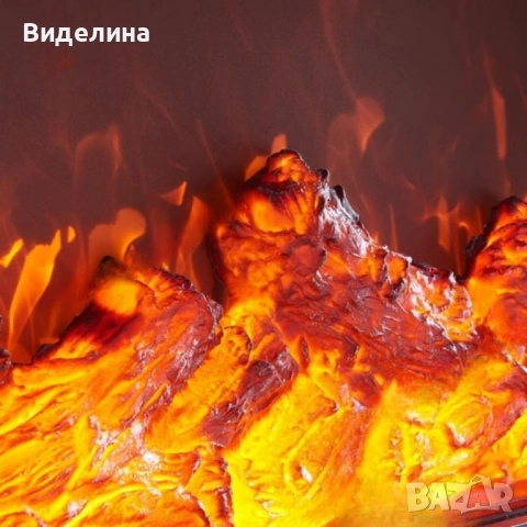 Електрическа камина с Bluetooth и реалистичен пламъчен ефект, снимка 3 - Отоплителни печки - 52363977
