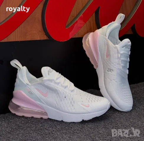 Nike Air Max 270 Цвят Бяло и Розово Нови Дамски Маратонки Найк с Кутия 
