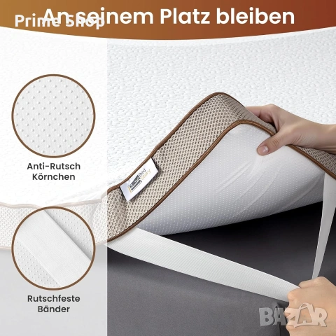 90x200см - Топ матрак BedStory, 7.5 см с мемори пяна и перящ се калъф , снимка 4 - Матраци - 53749811