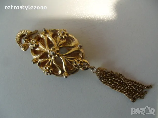 № 7830 стара висулка / медальон / накит   - метал , порцелан , снимка 3 - Колиета, медальони, синджири - 48683092